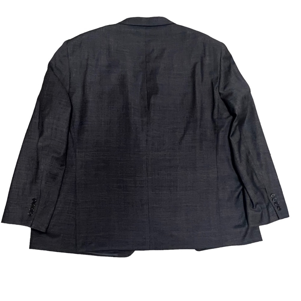 Ralph Ralph Lauren Blazer Jacket Mens 54R Plaid Wool Spandex Dark Gray 56” Chest - Picture 2 of 10